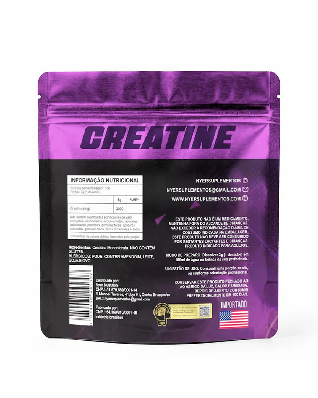 Creatina Refil Nyer 500g