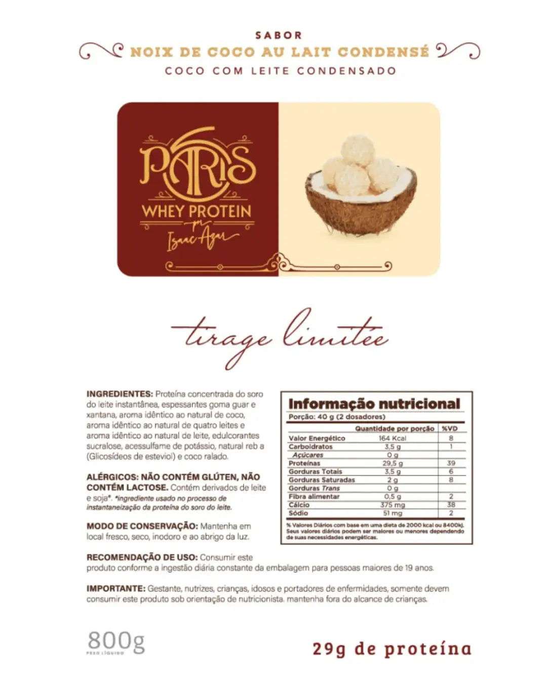 Whey 100% Coco com Leite Condensado 907g - Chef Whey
