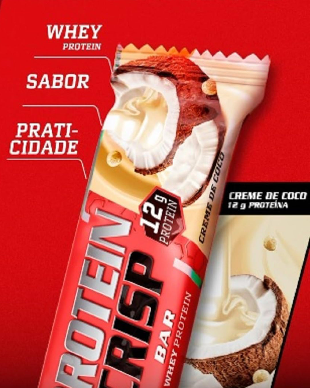 Barrinha Crisp Sabor Creme de Coco 45g - Integralmedica