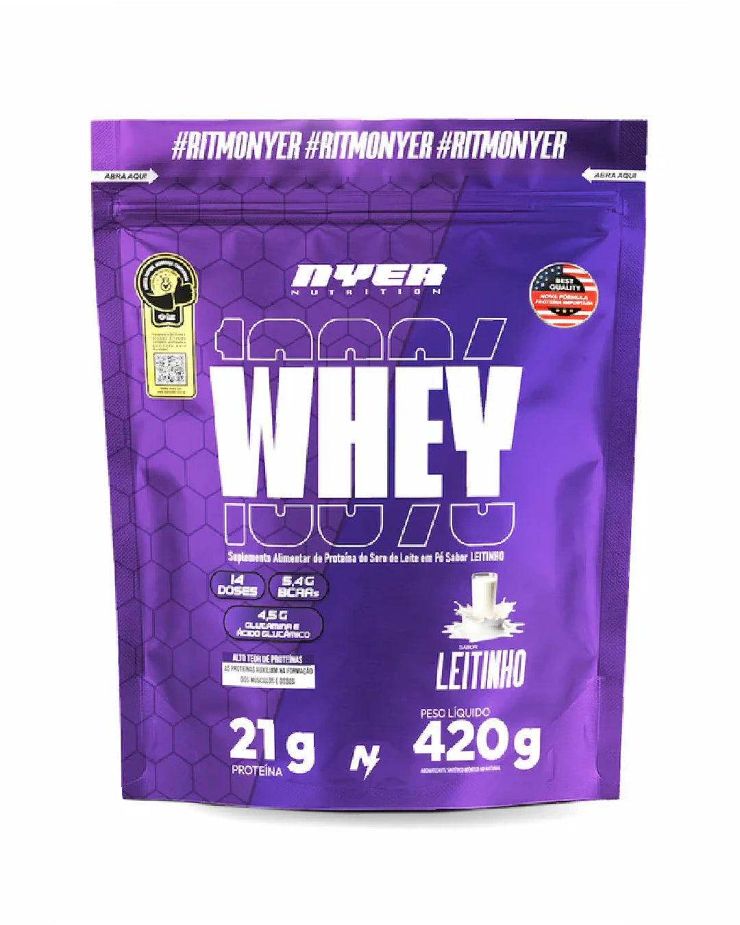 Whey Protein Nyer Refil 420g  - Leitinho
