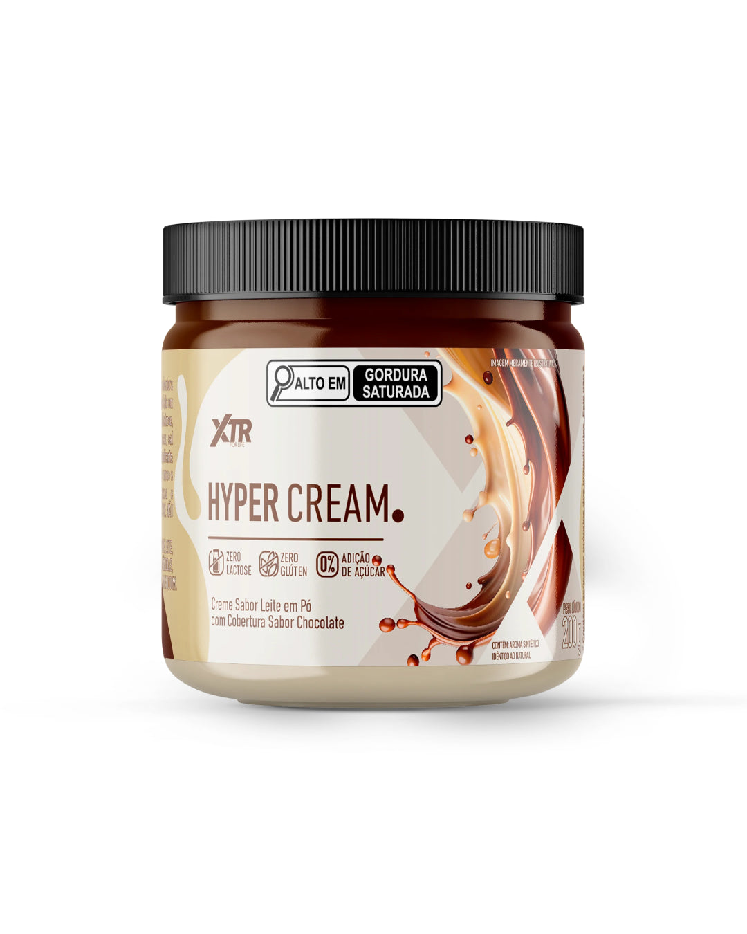 Hyper Cream Sabor Leite em Pó com Cobertura de Chocolate 200g - XTR