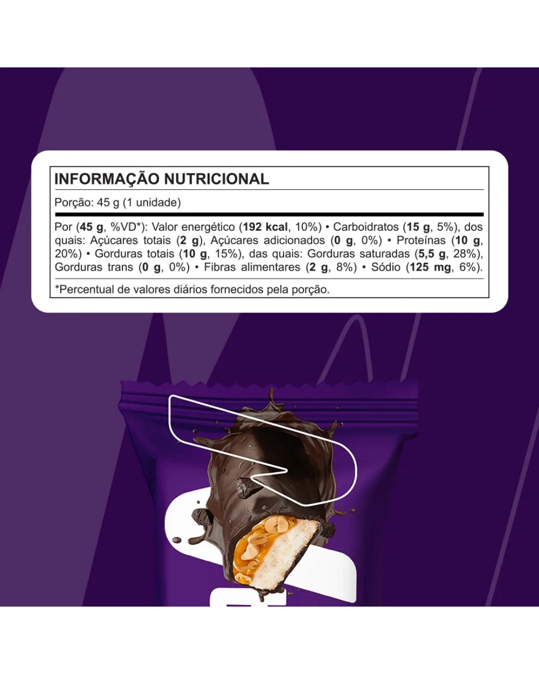 Barrinha Dark Caramelo Protein 45g - Nutrata