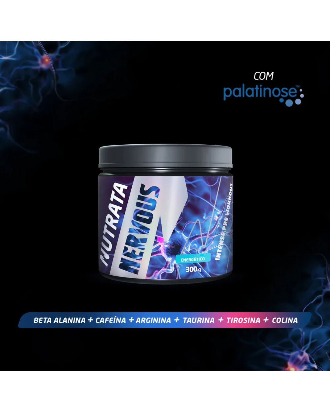 Pre Workout Nervous Dose 10g Sabor Maça Verde - Nutrata