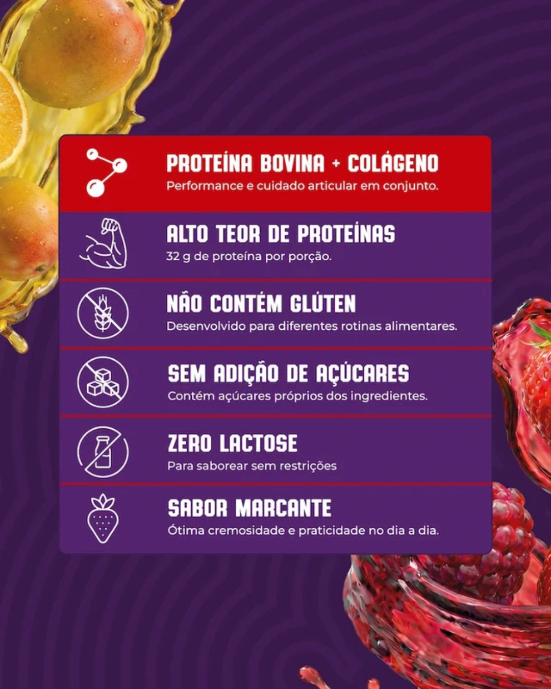 Nyer Beef 900g Sabor Frutas Vermelhas - Nyer