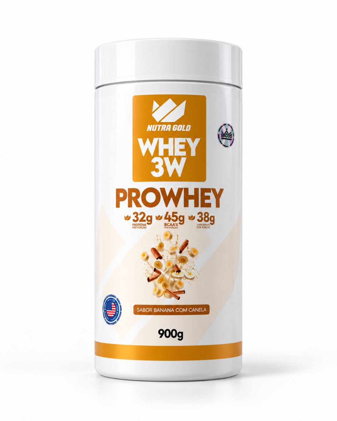 Whey Pro Banana com canela Pote 900g - Nutra gold