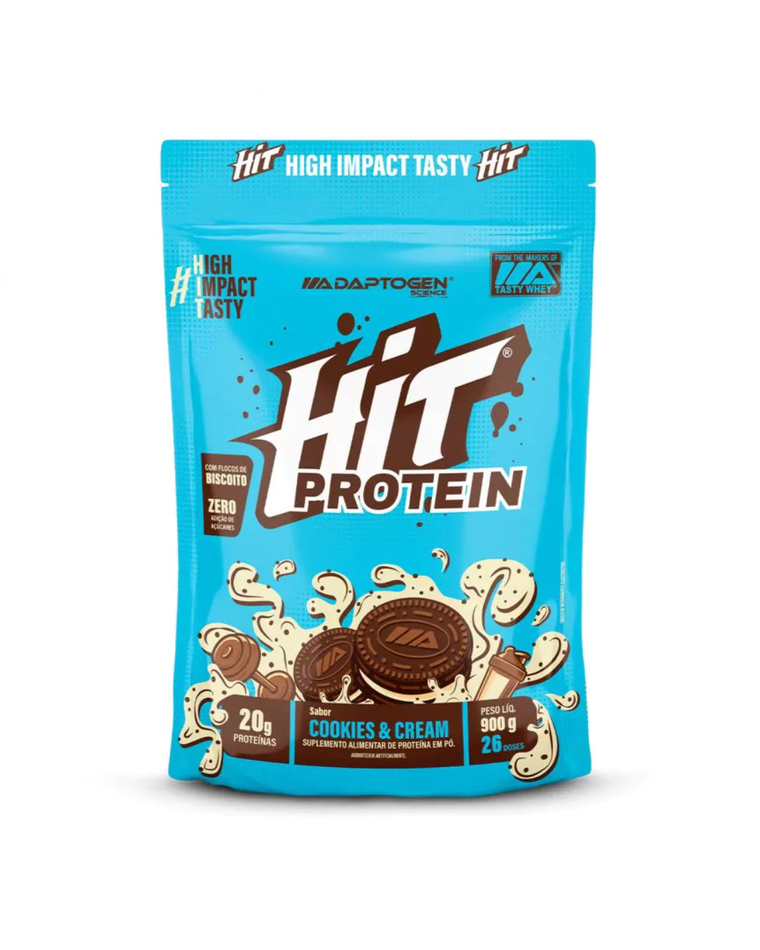 Hit Protein Sabor Cookies Cream 900g  - Adaptogen