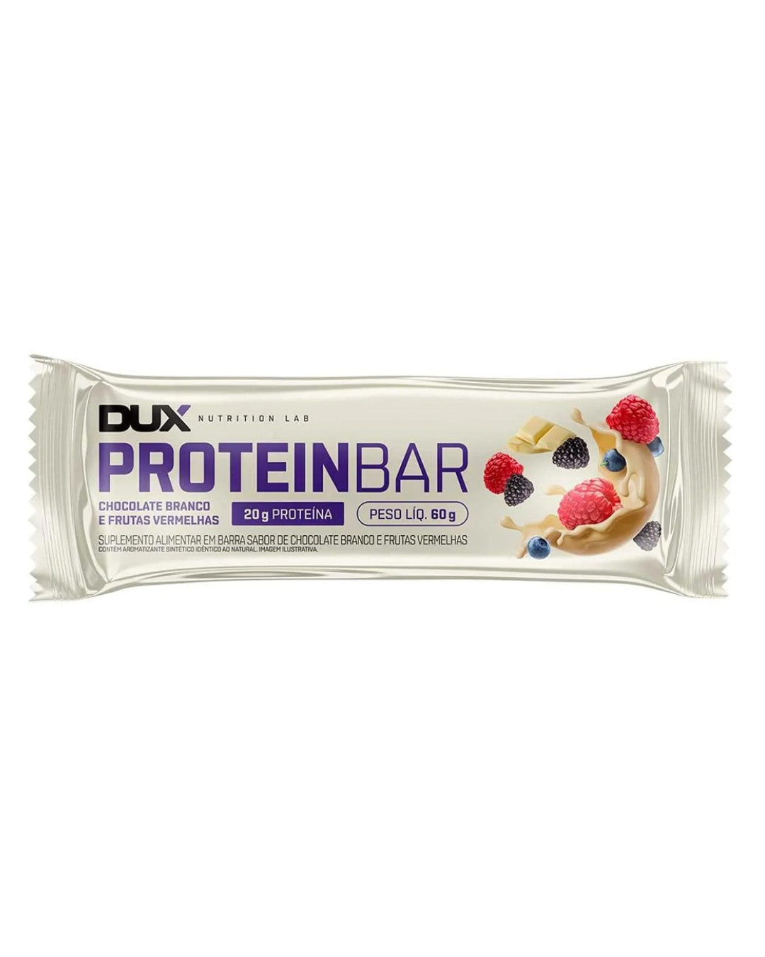 Protein Bar 60g Chocolate Branco com Frutas Vermelhas - Dux