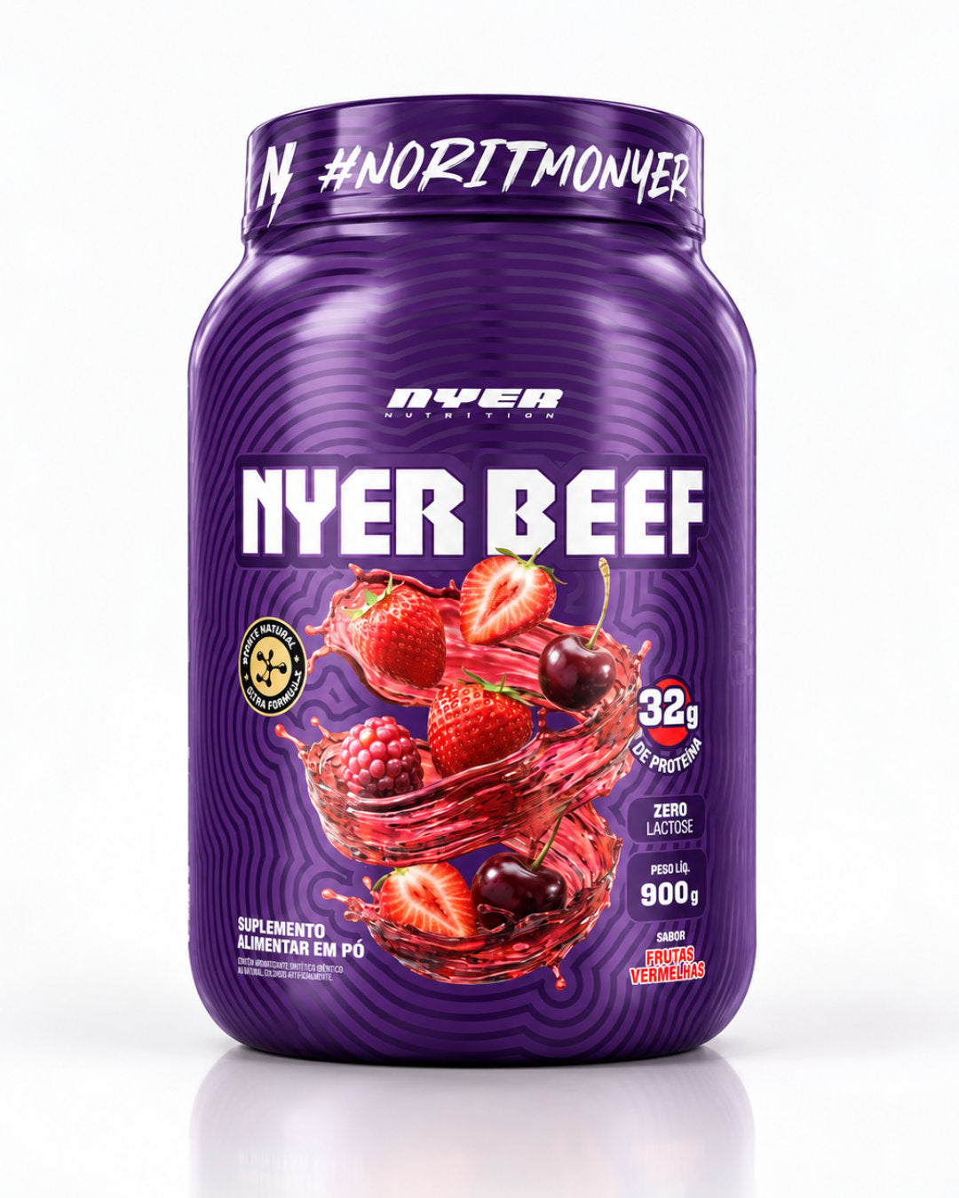 Nyer Beef 900g Sabor Frutas Vermelhas - Nyer