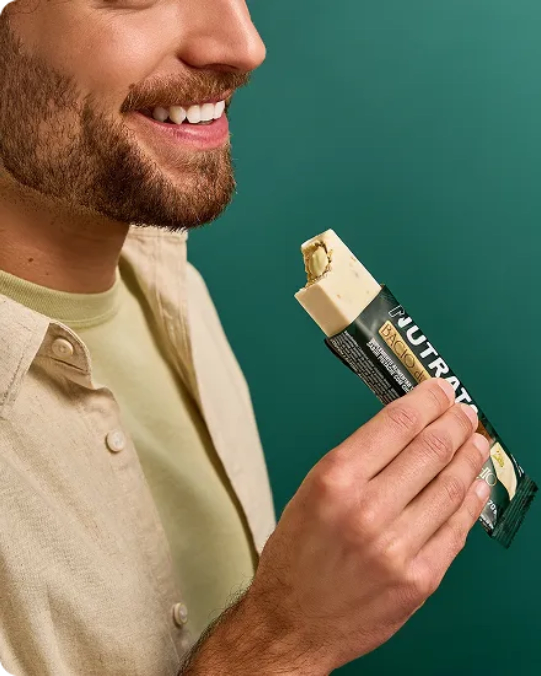 Barrinha Bacio di Latte Sabor Pistacchio com Chocolate Branco 40g - Nutrata