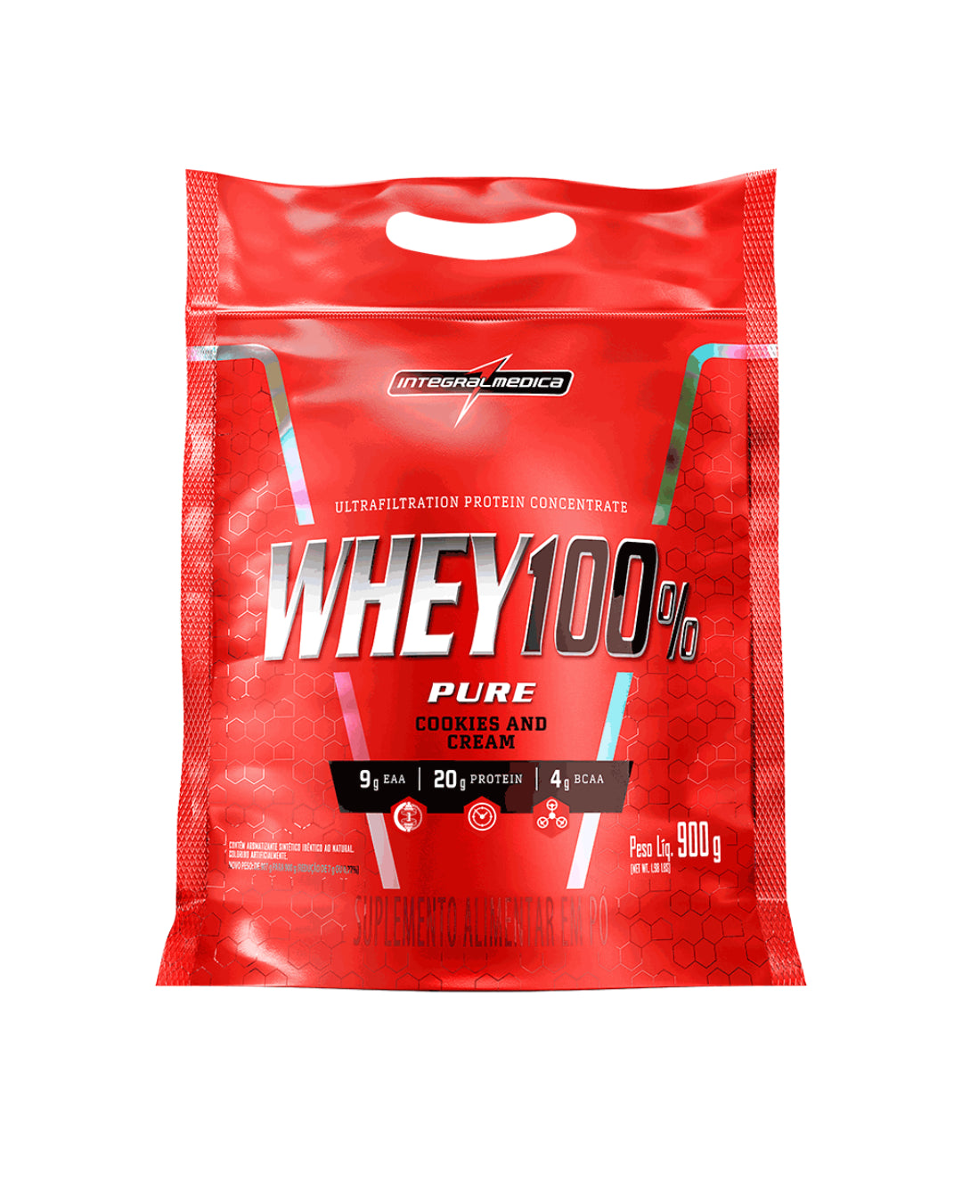 Whey 100% Cookies e Cream Refil 900g - Integralmedica