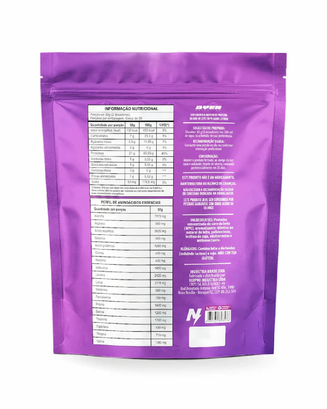 Whey Protein Nyer Refil 900g - Leitinho