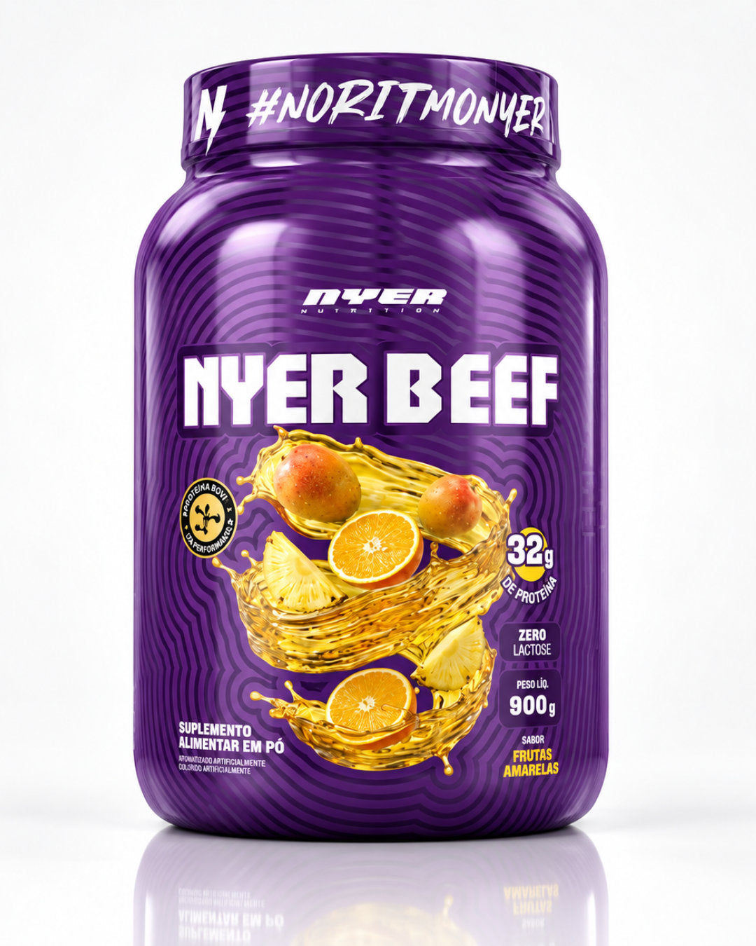Nyer Beef 900g Sabor Frutas Amarelas - Nyer