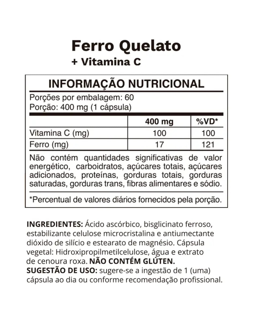 Ferro Quelato 60 caps - Ocean Drop