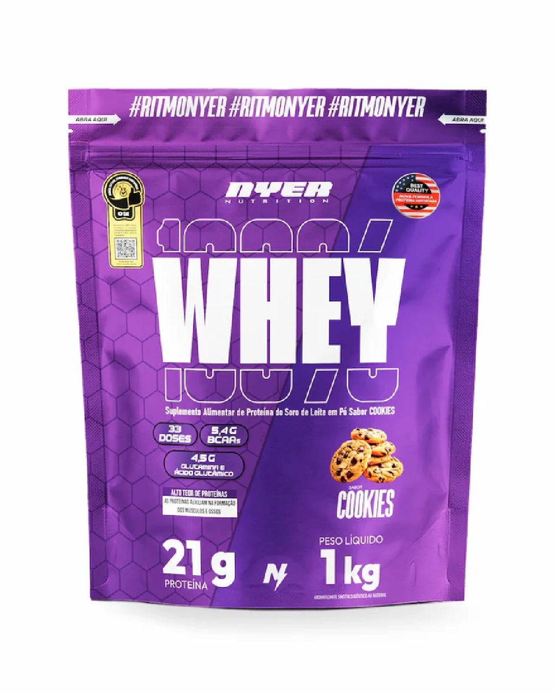 Whey Protein Nyer Refil  1kg - Cookies