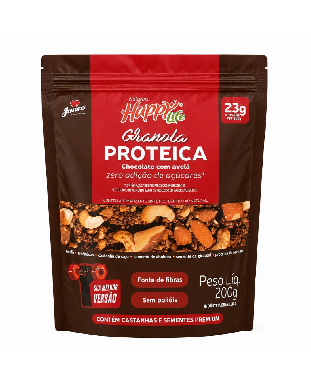 Granola Proteica 200g Chocolate com Avelã - Happy Life