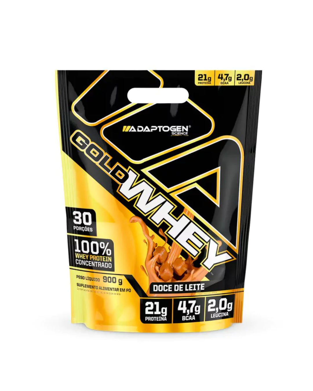 Gold Whey 900g Doce de Leite Refil - Adaptogen