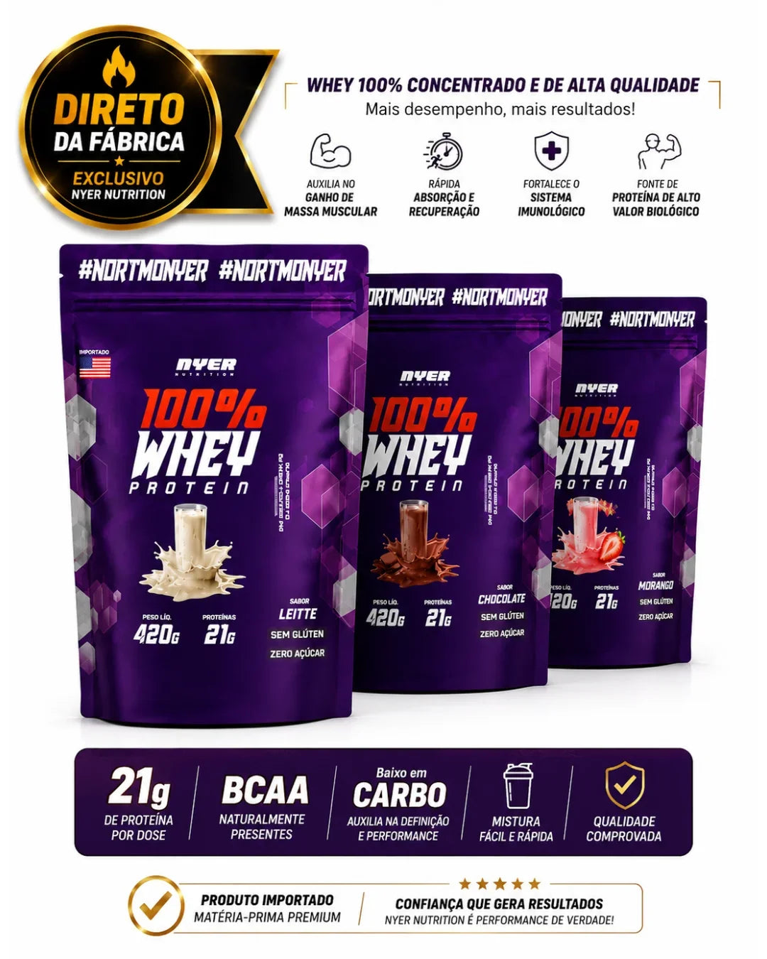 Combo 3 Whey 420g- Nyer