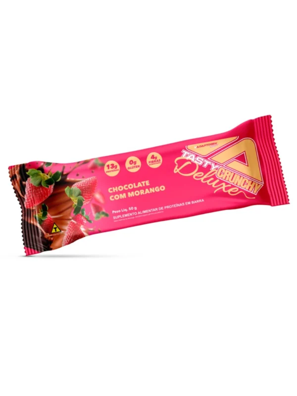Tasty Crunchy Deluxe Chocolate com Morango 50g - Adaptogen