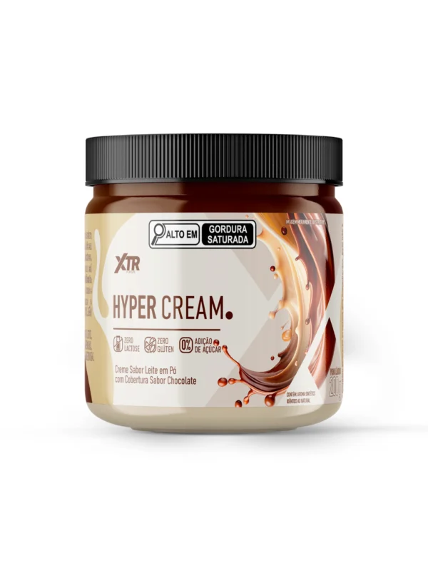 Hyper Cream Sabor Leite em Pó com Cobertura de Chocolate 200g - XTR