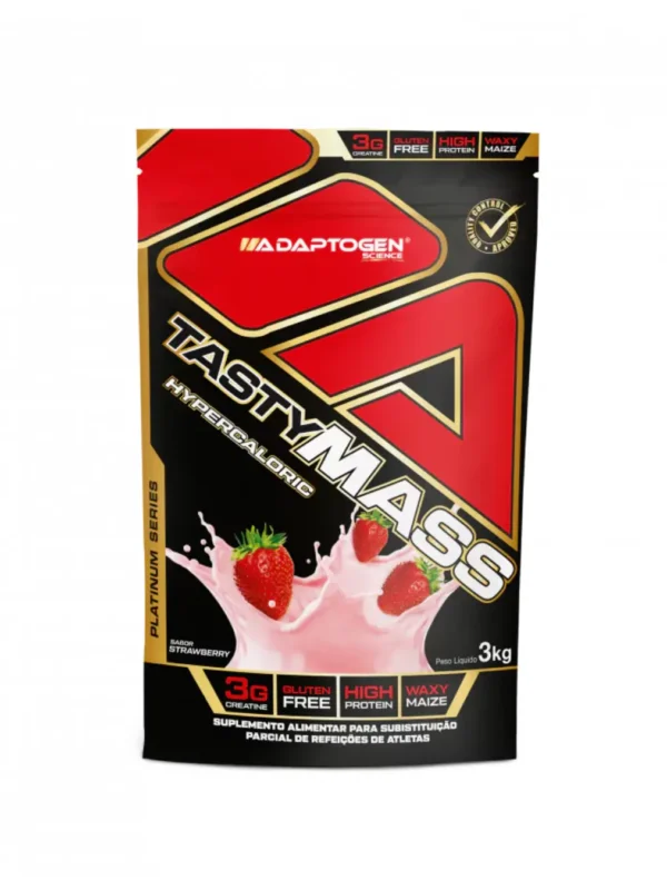Tasty Mass Hipercalórico Morango 3kg - Adaptogen