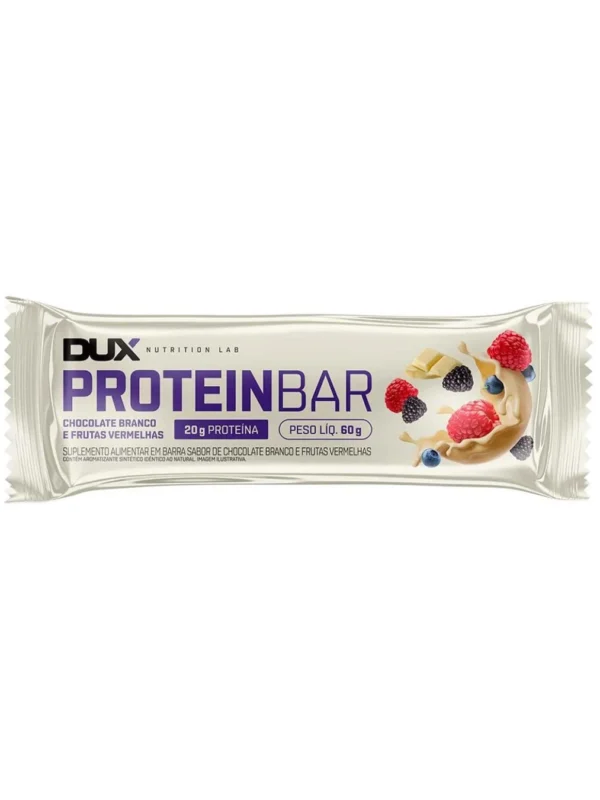 Protein Bar 60g Chocolate Branco com Frutas Vermelhas - Dux