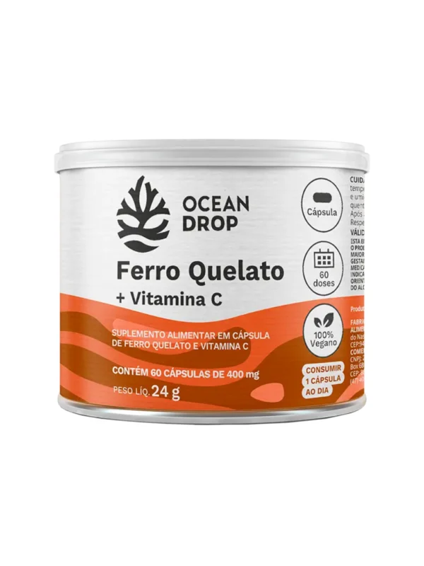 Ferro Quelato 60 caps - Ocean Drop