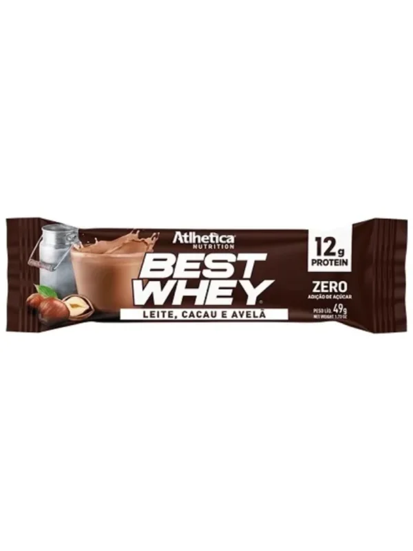 Best Whey Bar 49g Leite, Cacau e Avelã - Atlhetica