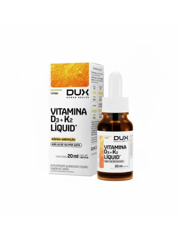 Vitamina D3 + K2 Sabor Limão  20ml - Dux