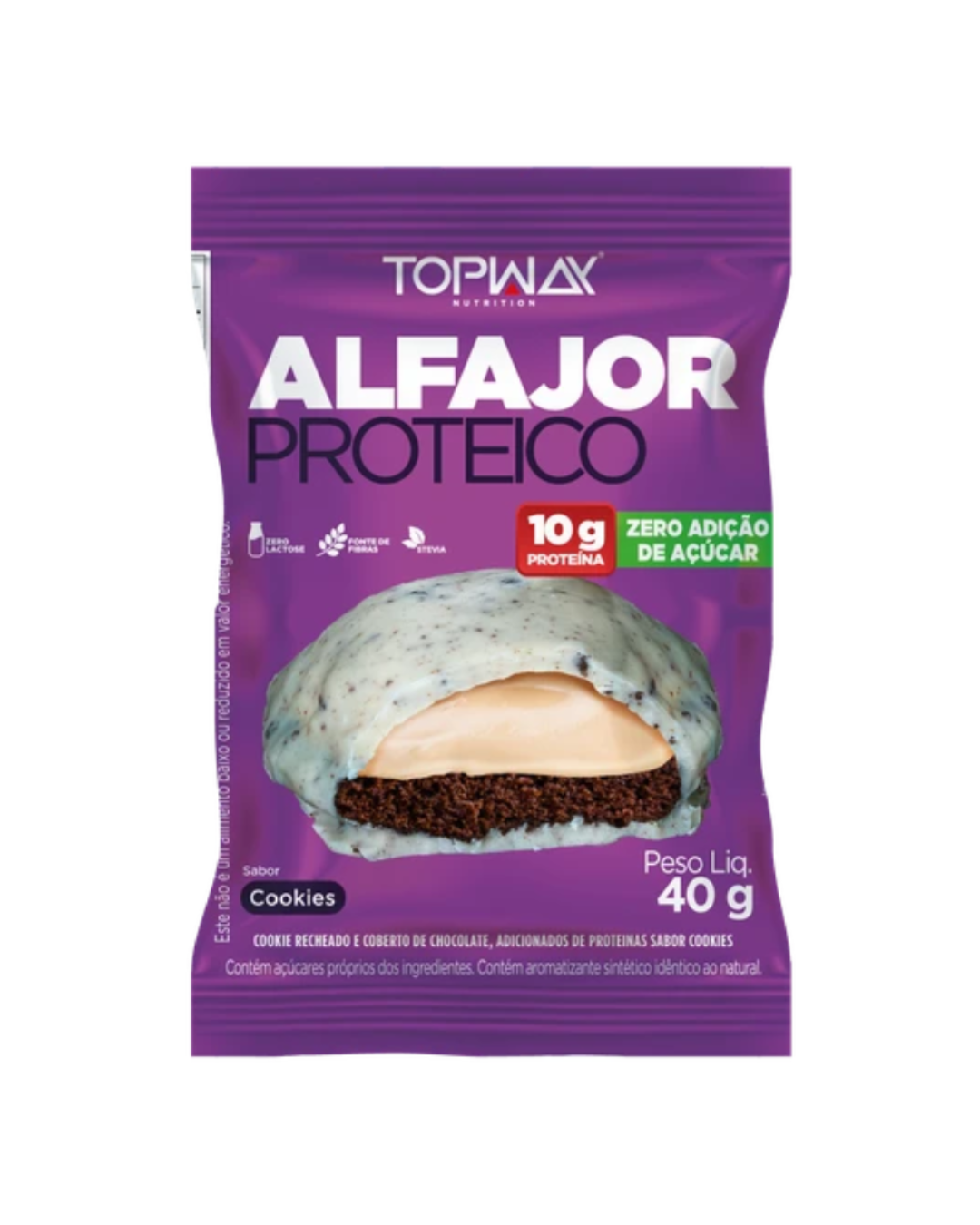 Alfajor Proteico Sabor Cookies 40g - Topway 3 Alfajor Proteico Sabor Cookies 40g - Topway - Imagem 1