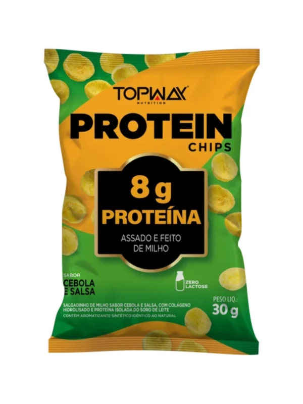 Protein Chips Sabor Cebola e Salsa30g - Topway