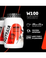 W100 Whey Concentrado 900g Sabor Cookies Cream - Nutrata - Imagem 3