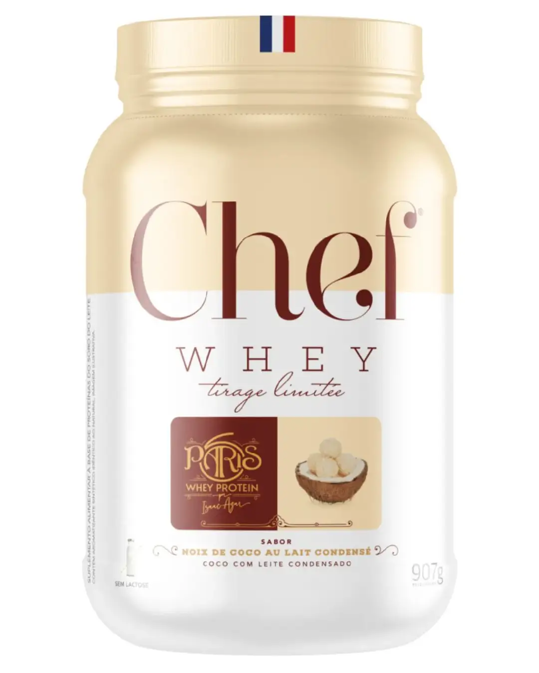 7f6af6eb6292934c4203053a9cc21ae2.webp Whey 100% Coco com Leite Condensado 907g - Chef Whey - Imagem 1
