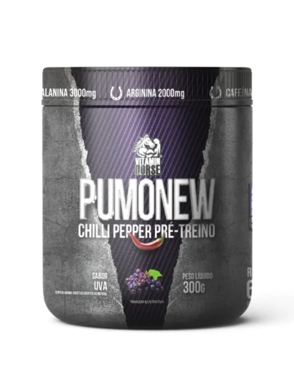 Pumonew Chilli Pepper Pre Treino 300g Sabor Uva- Vitamin Horse