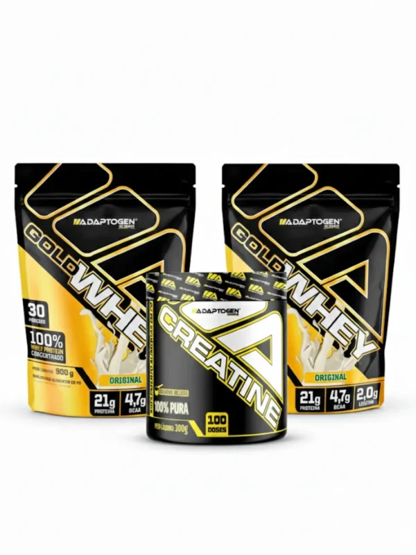 Combo Adaptogen - 2 Gold Whey e 1 Creatina 300g