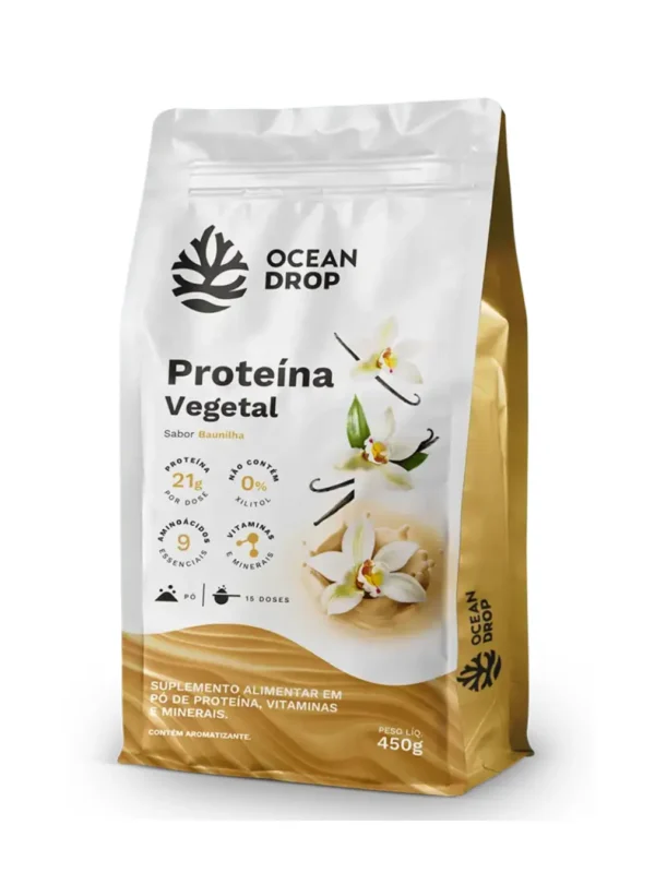 Proteína Vegetal Sabor Baunilha 450g - Ocean Drop
