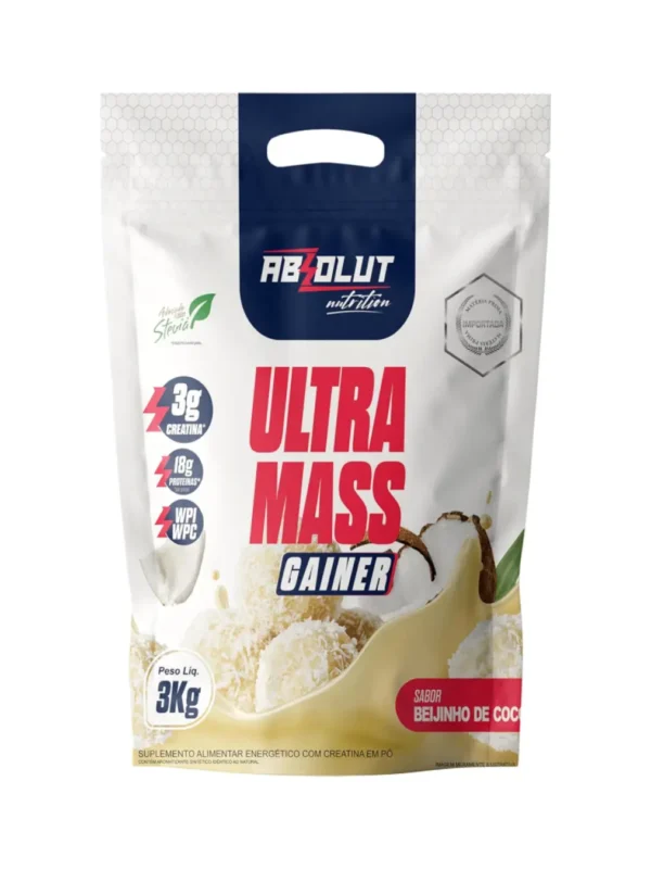 Ultra Mass Gainer 3kg Sabor Beijinho de Coco - Absolut