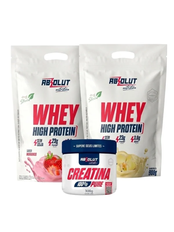 Combo Absolut - 2 High Whey + 1 Creatina