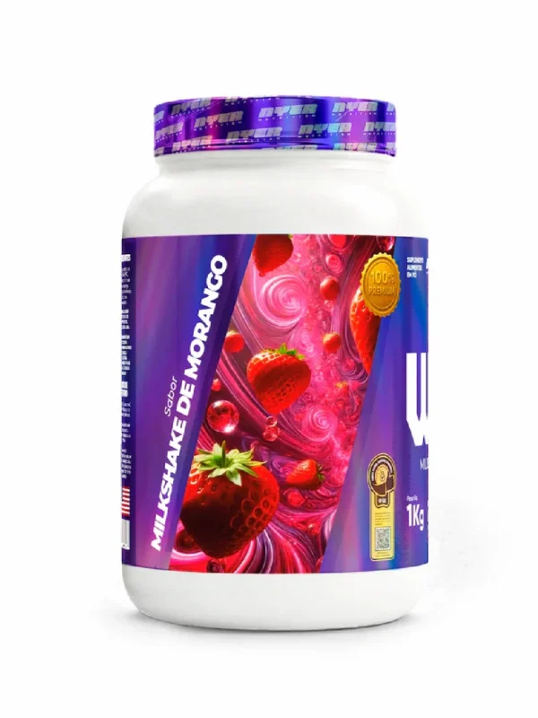 Whey Protein Pote Gourmet Nyer 1Kg - Milkshake de Morango